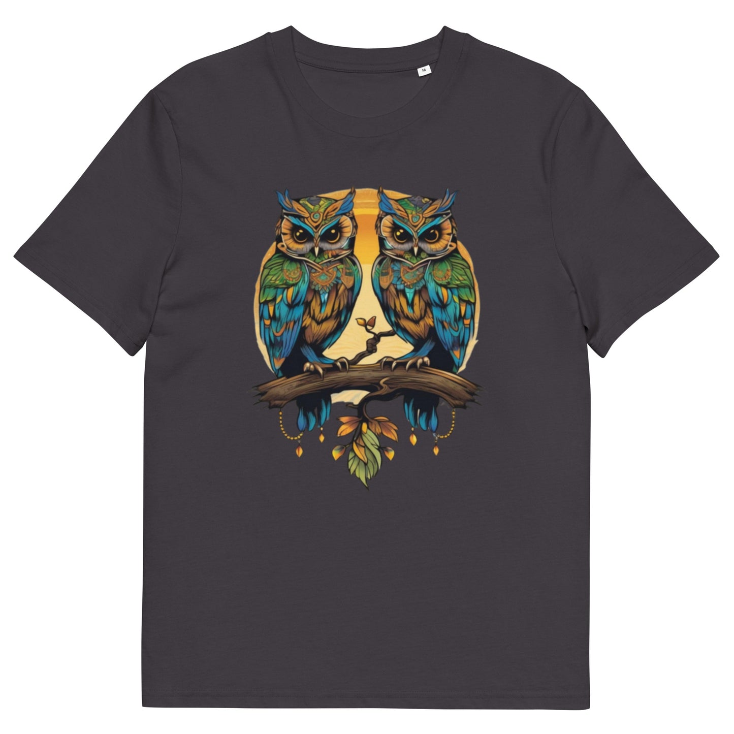 Two little owls design - Unisex fitted cotton T-Shirt