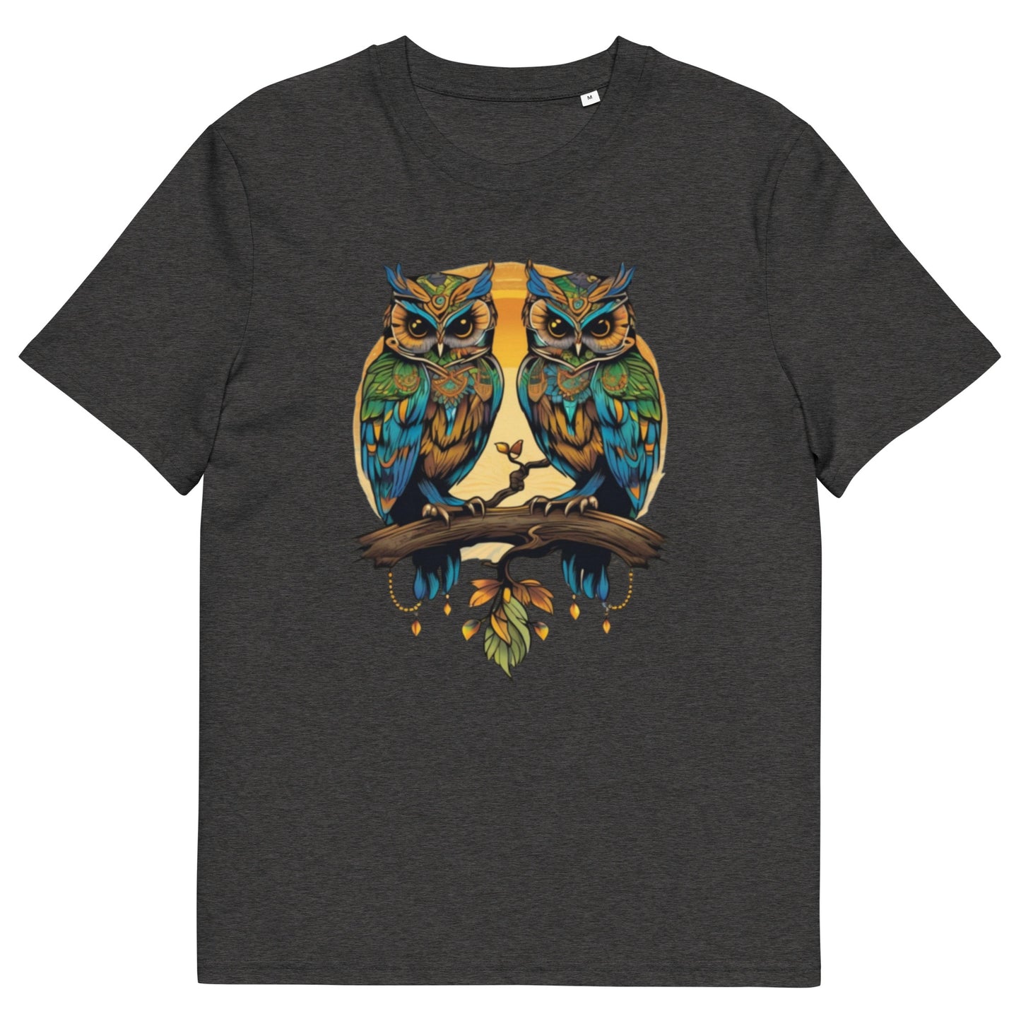 Two little owls design - Unisex fitted cotton T-Shirt