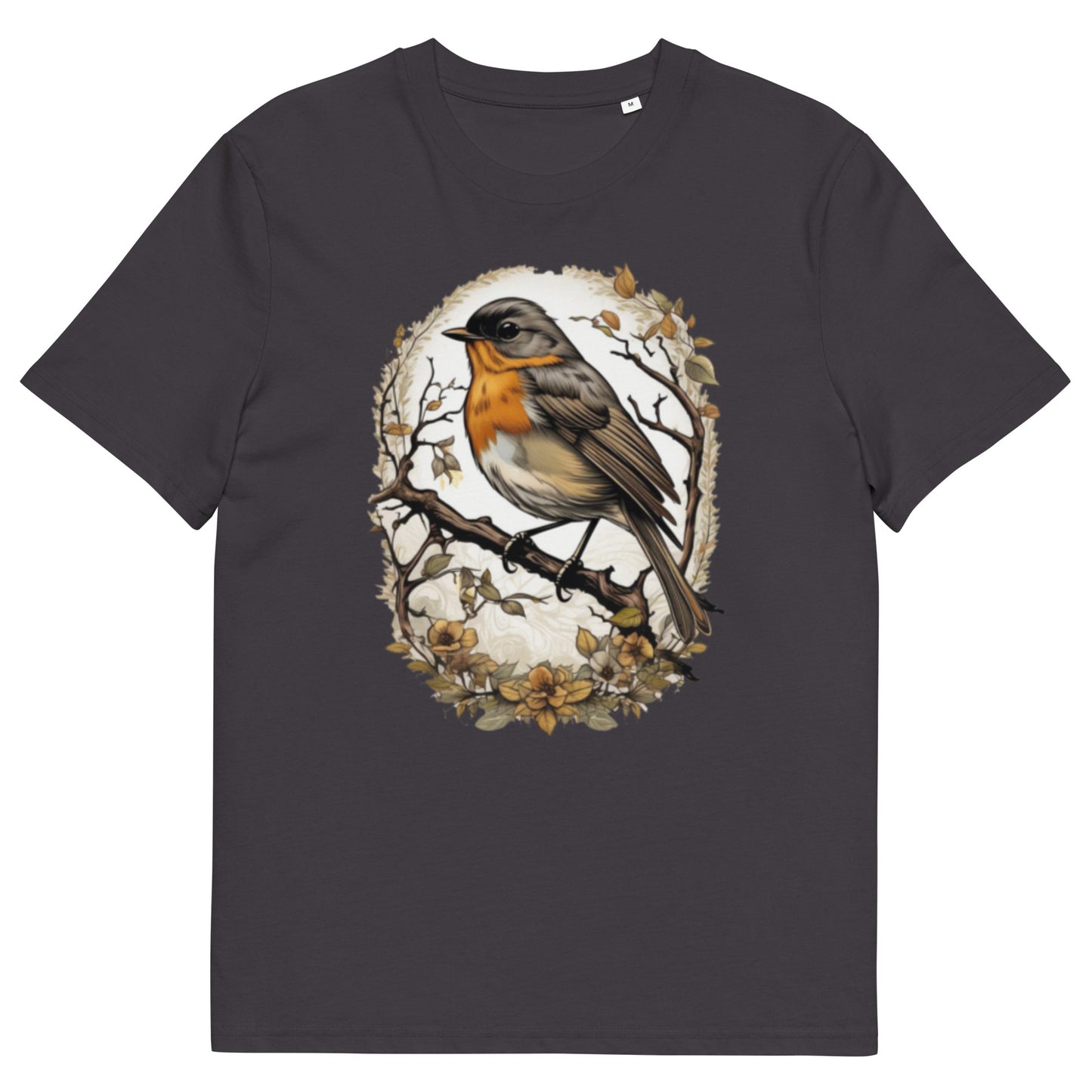 Red Robin bird design - Unisex fitted cotton T-Shirt