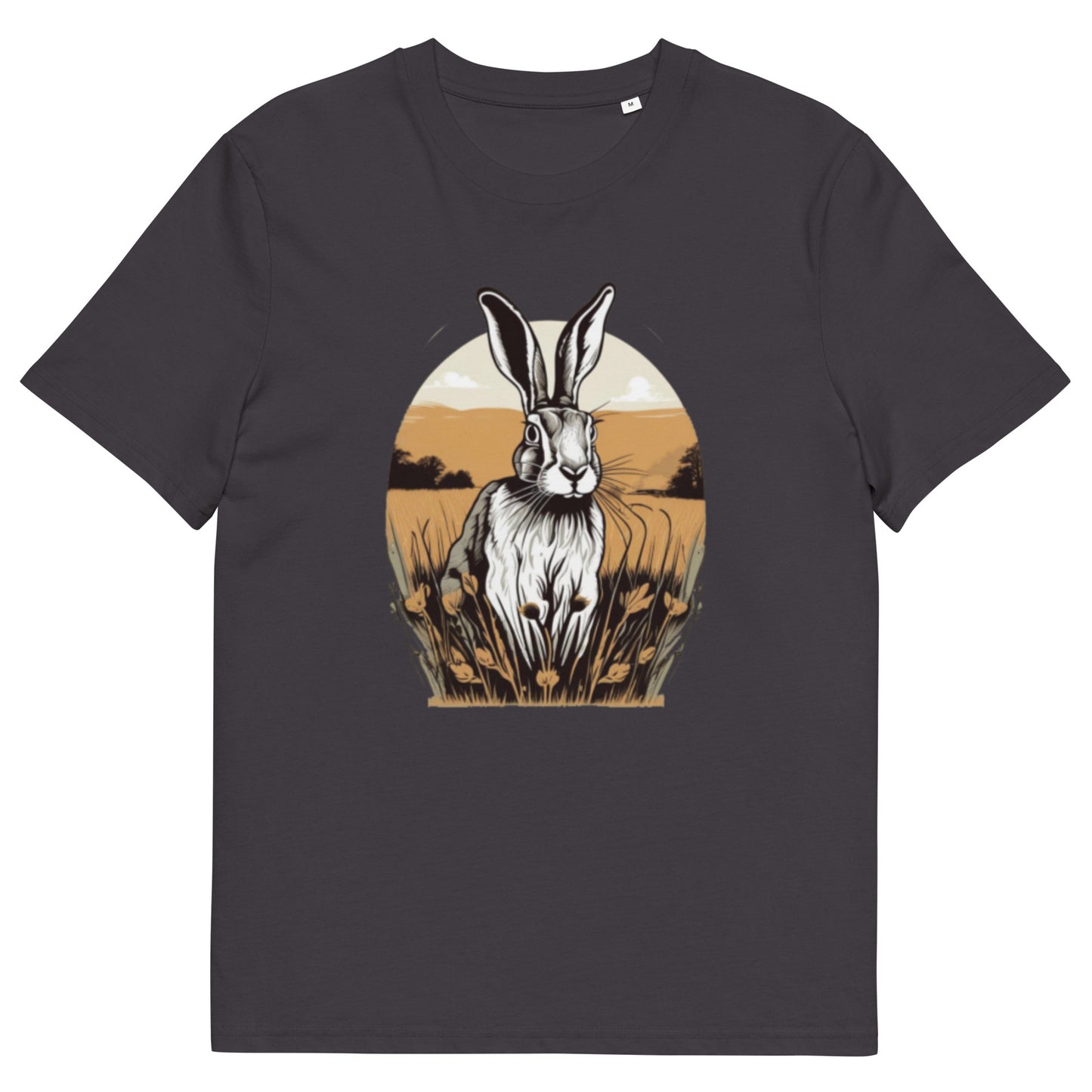 Brown Hare design - Unisex fitted cotton T-Shirt