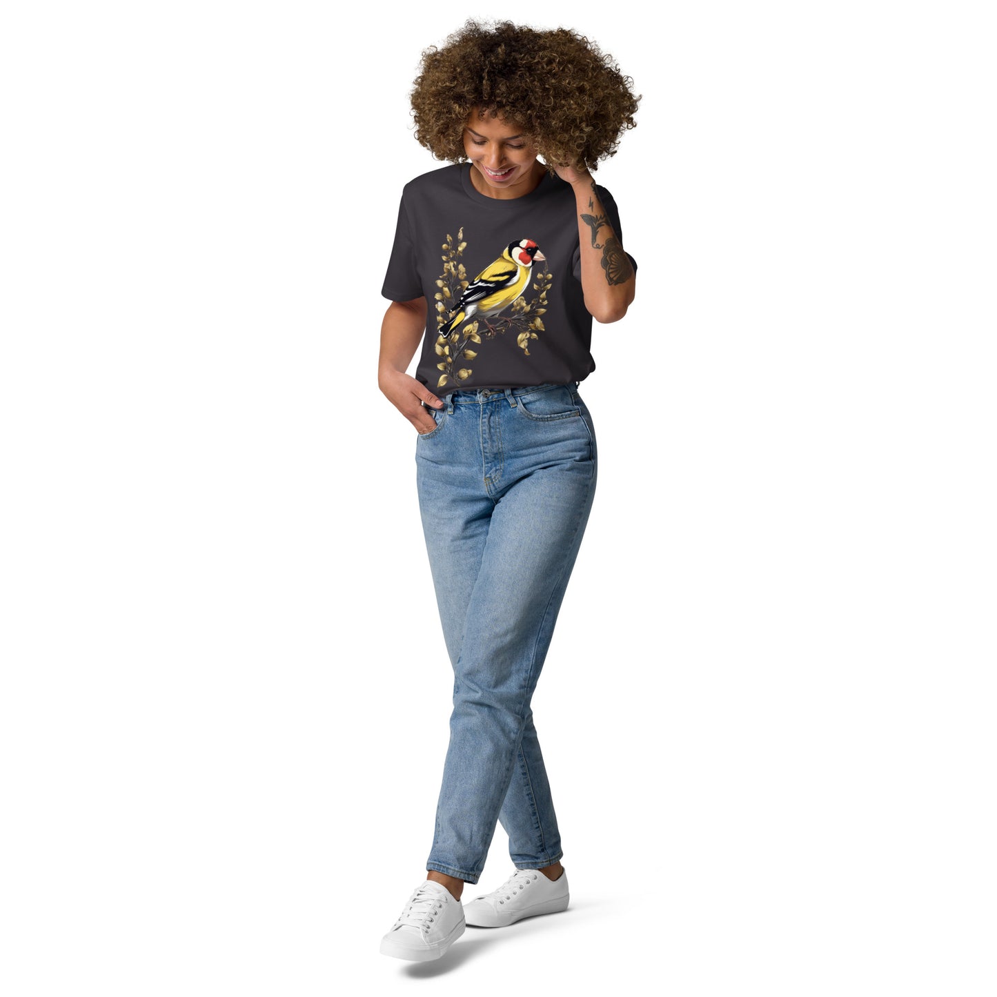 Goldfinch bird design - Unisex fitted cotton T-Shirt