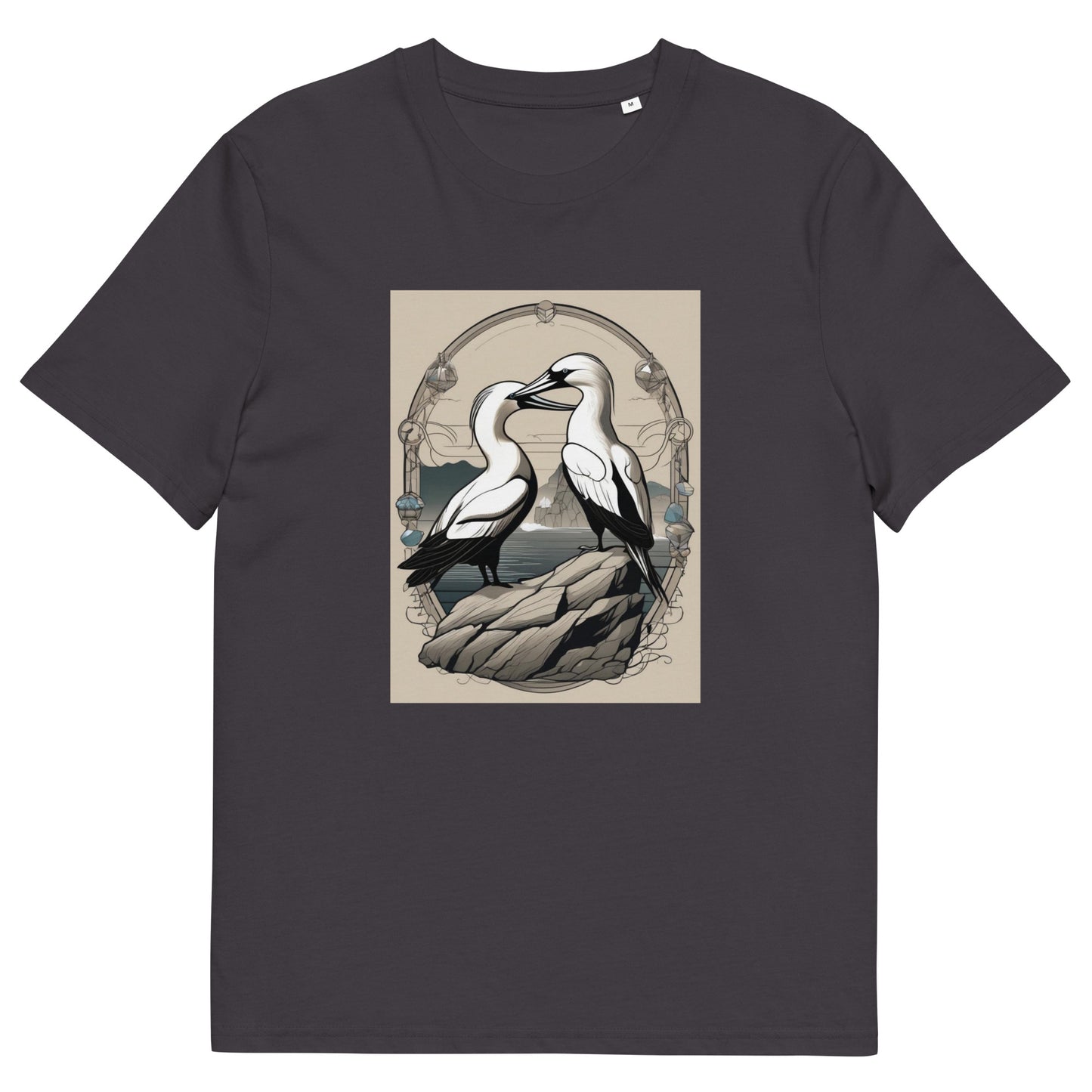 Gannets on the rocks design - Unisex fitted cotton T-Shirt