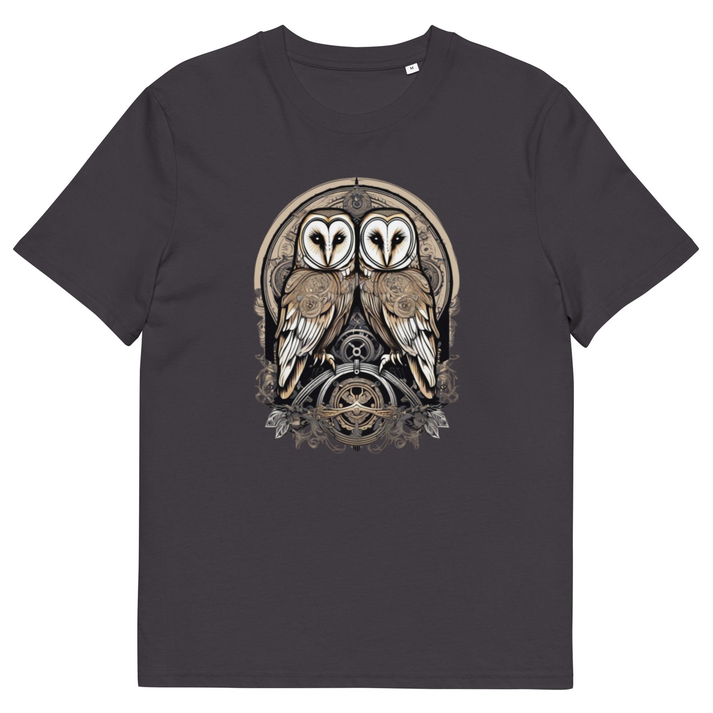 Two Barn Owls design - Unisex fitted cotton T-Shirt