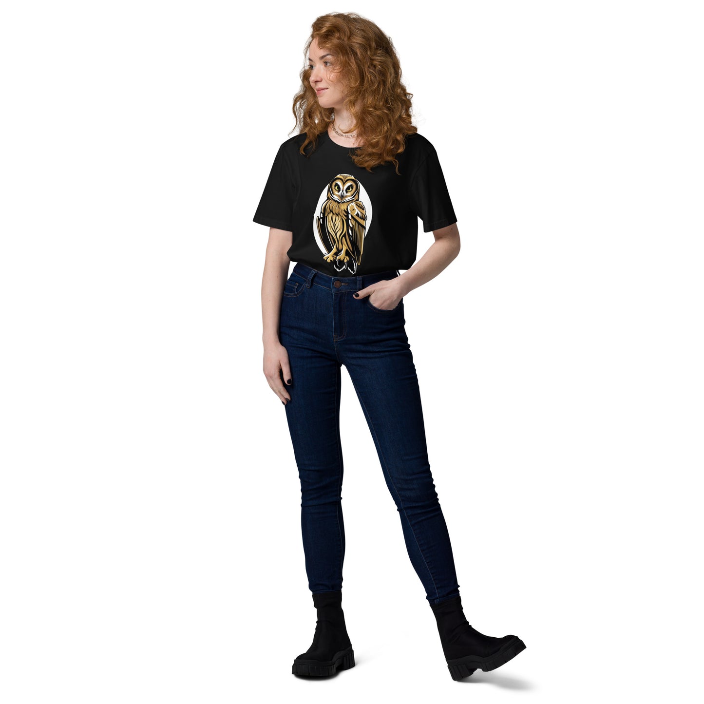 Short Eared Owl design - Unisex fitted cotton T-Shirt