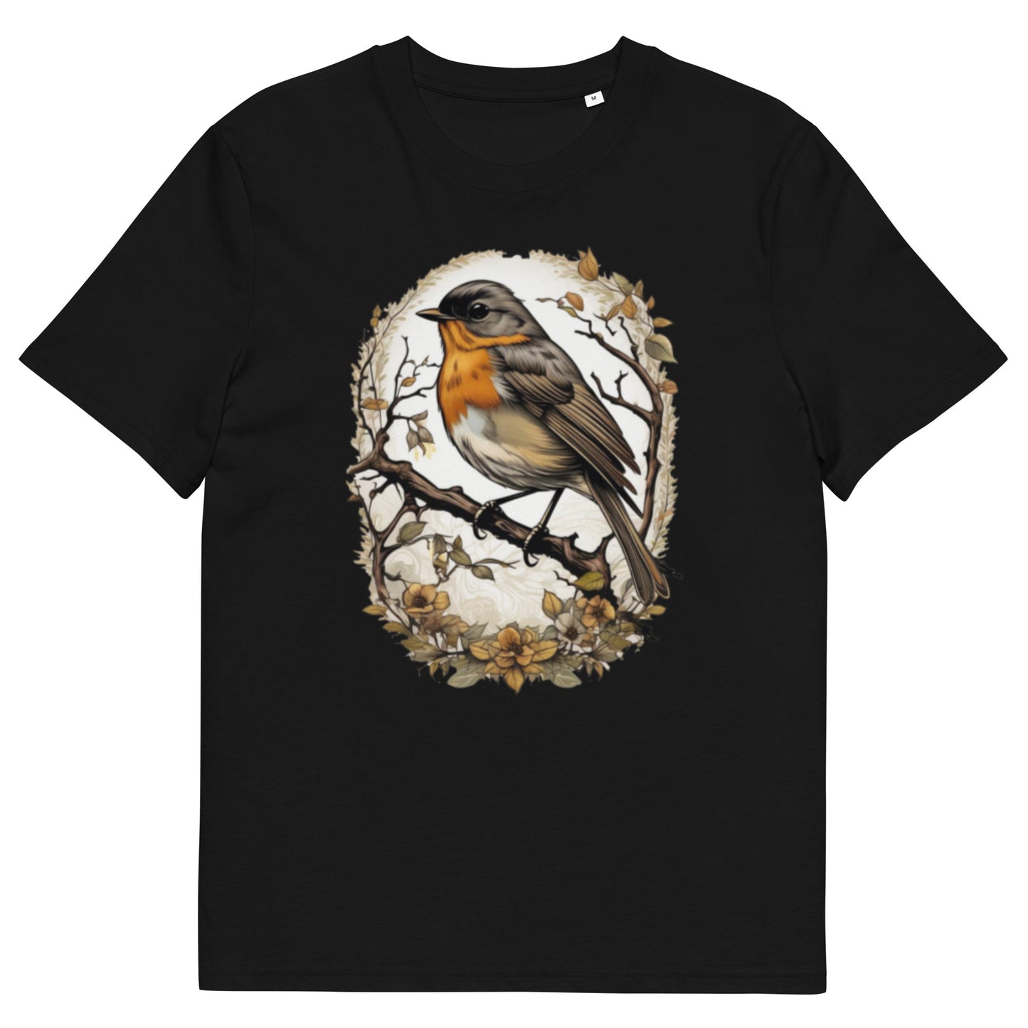 Red Robin bird design - Unisex fitted cotton T-Shirt