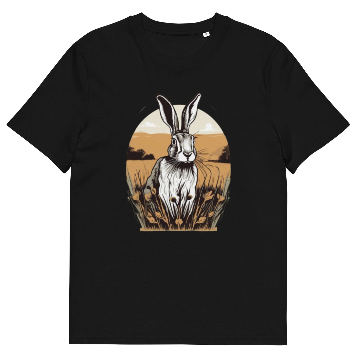 Brown Hare design - Unisex fitted cotton T-Shirt