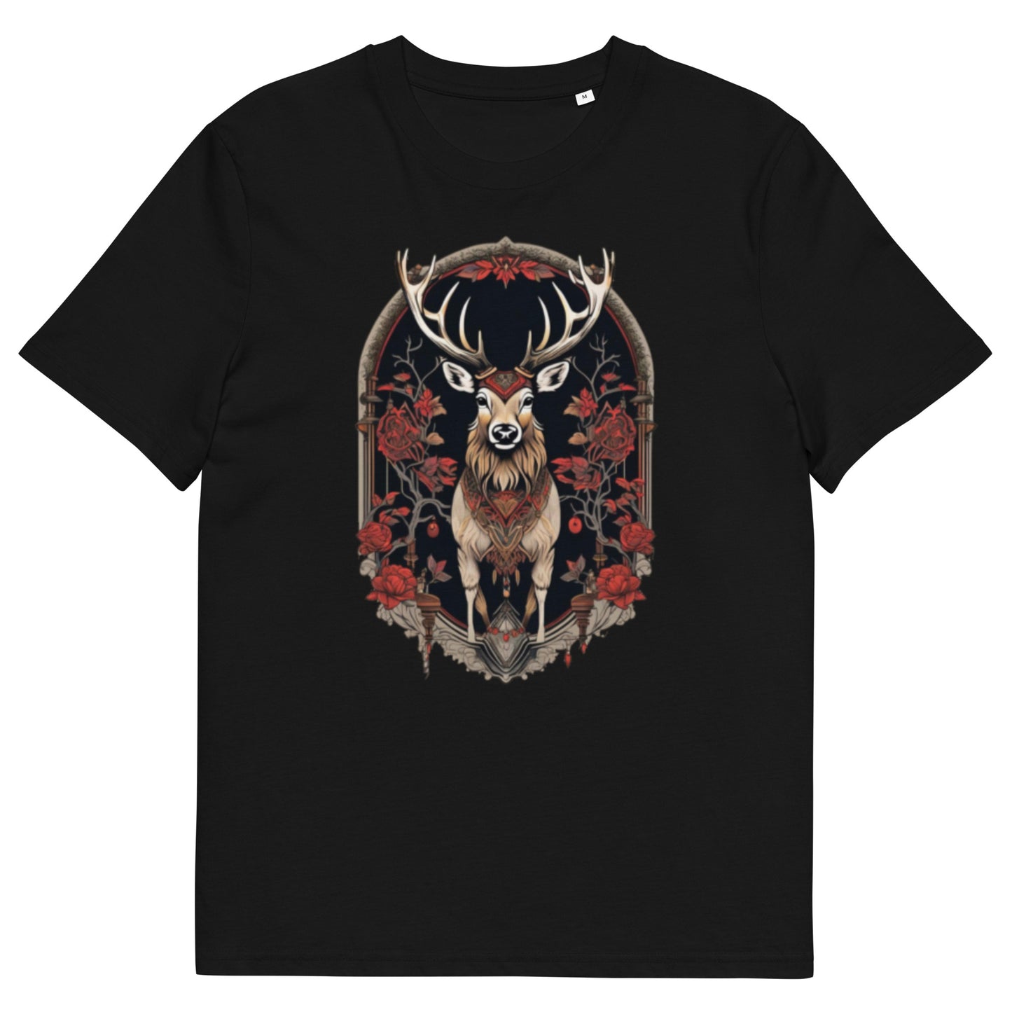 Red Deer Stag design - Unisex fitted cotton T-Shirt