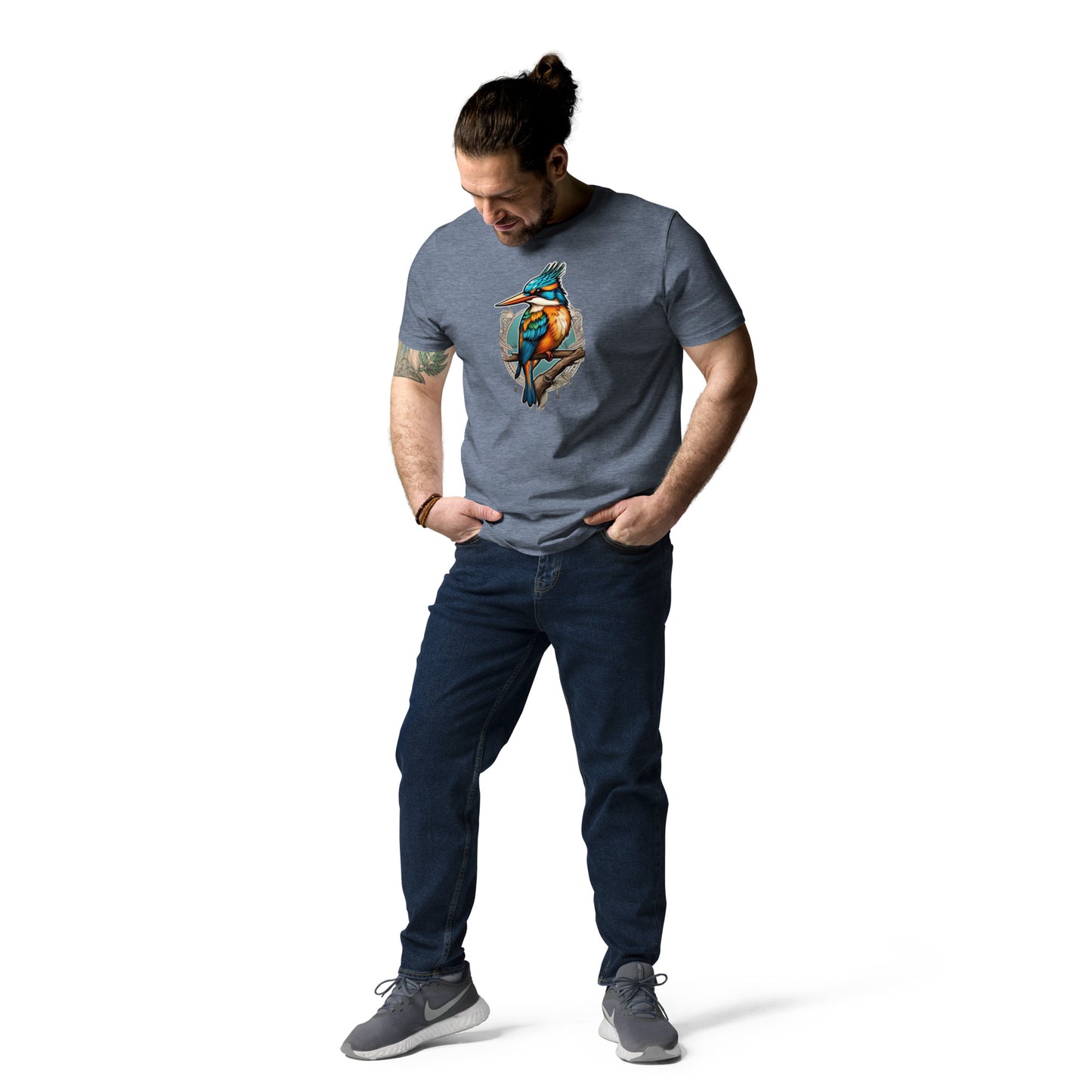 The lone Kingfisher design - Unisex fitted cotton T-Shirt