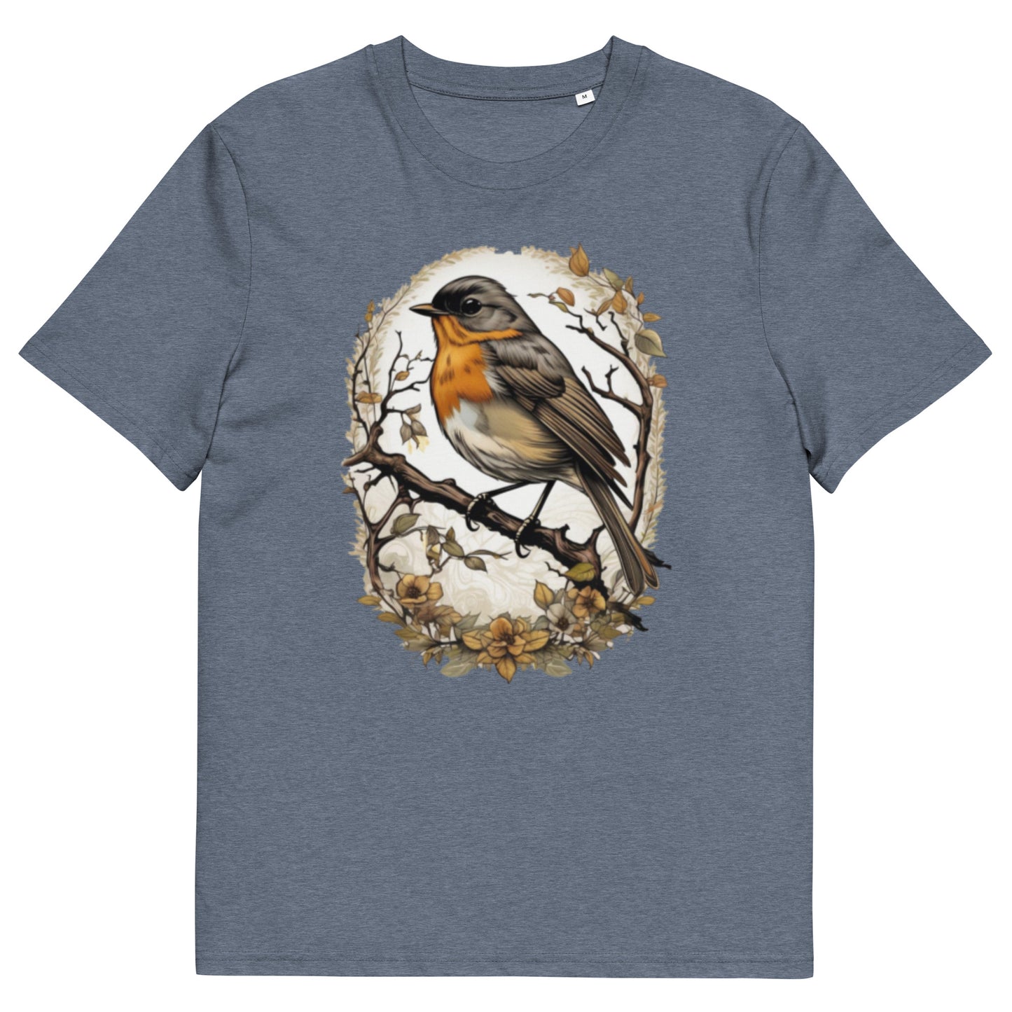 Red Robin bird design - Unisex fitted cotton T-Shirt