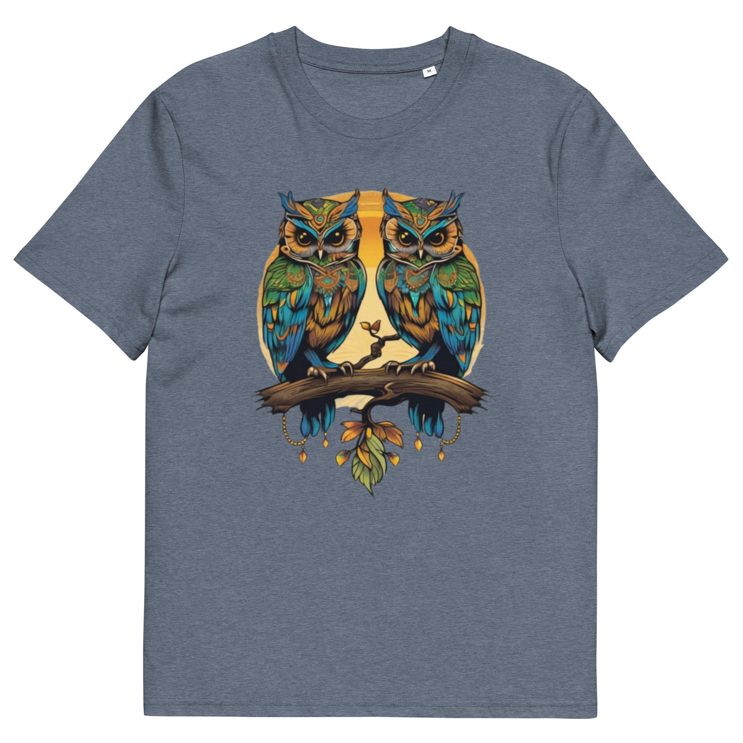 Two little owls design - Unisex fitted cotton T-Shirt
