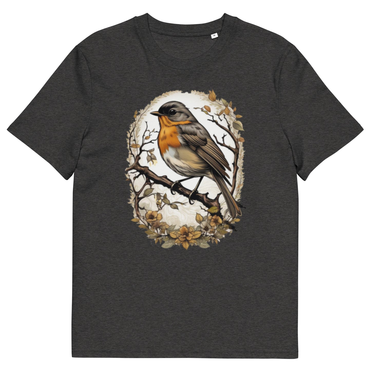 Red Robin bird design - Unisex fitted cotton T-Shirt