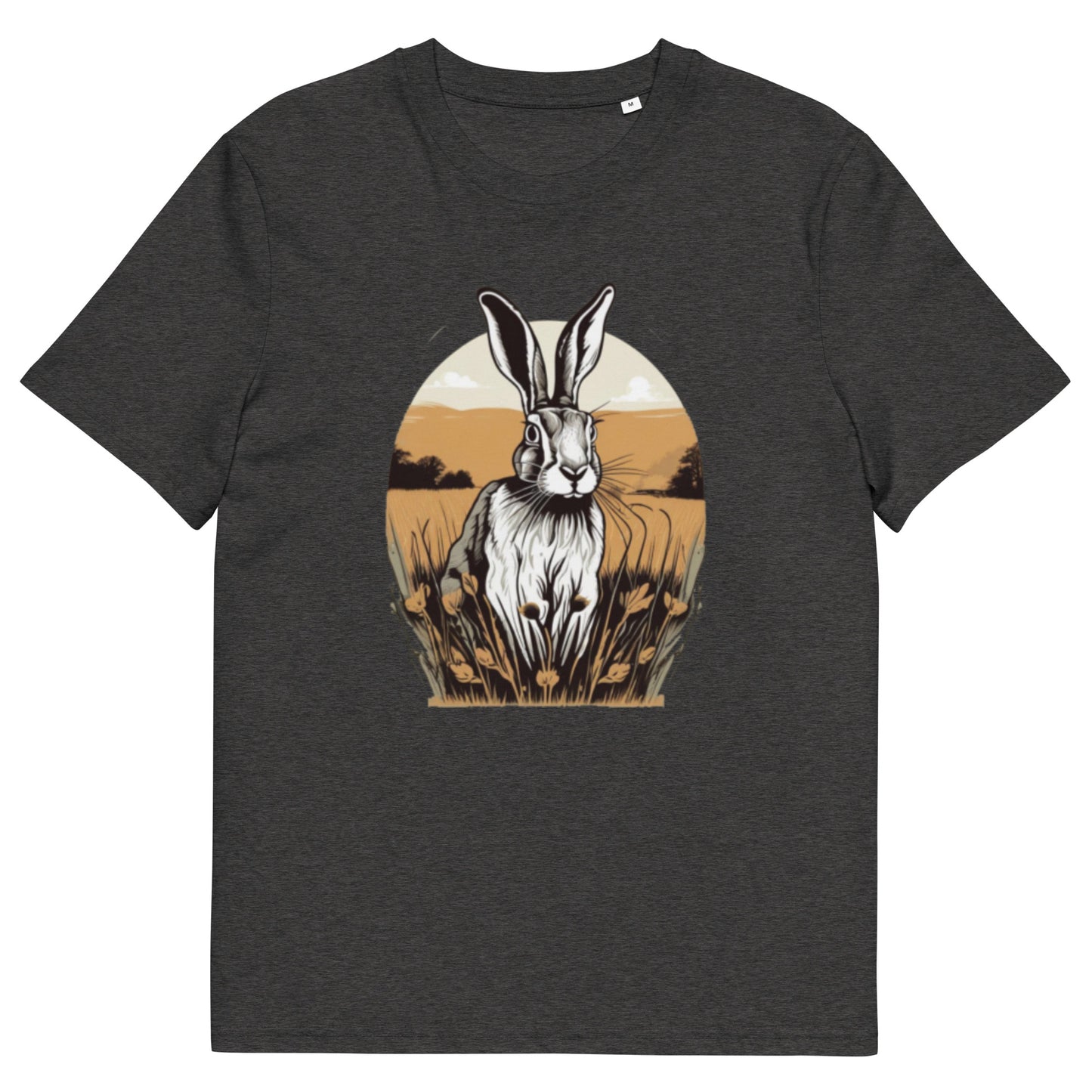 Brown Hare design - Unisex fitted cotton T-Shirt