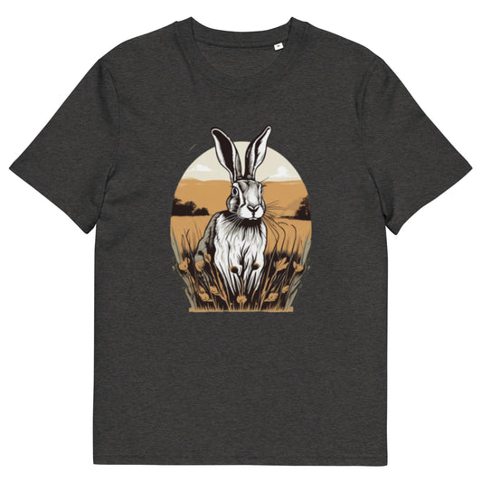 Brown Hare design - Unisex fitted cotton T-Shirt