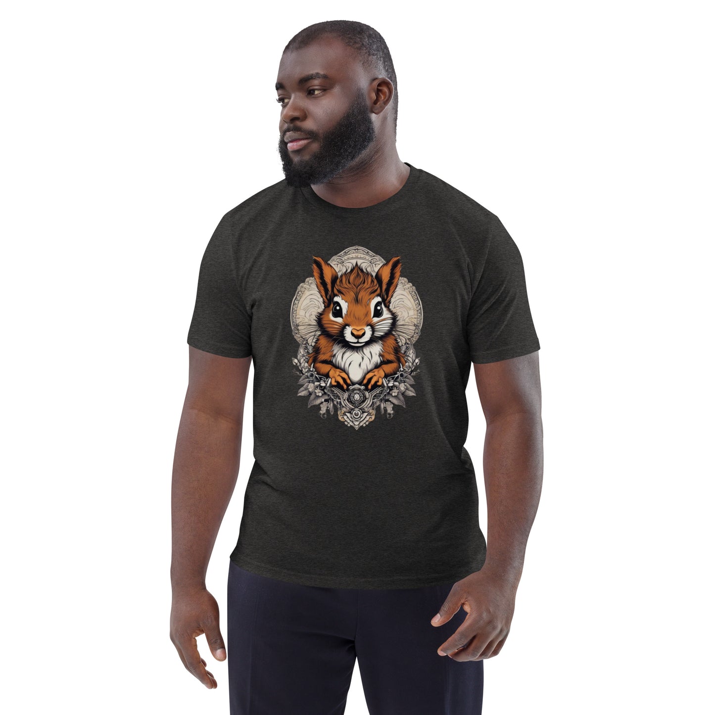 Red Squirrel design - Unisex fitted cotton T-Shirt