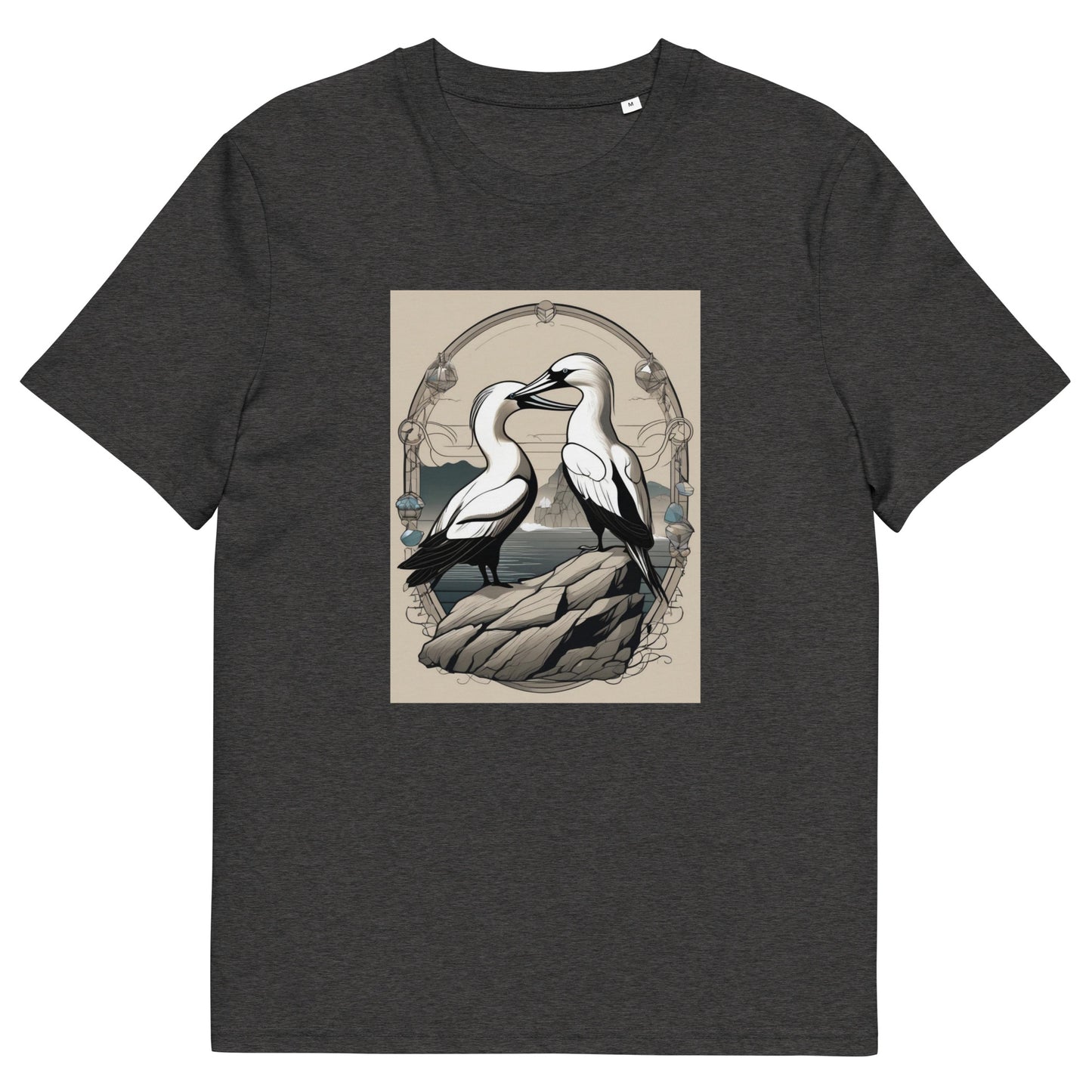 Gannets on the rocks design - Unisex fitted cotton T-Shirt