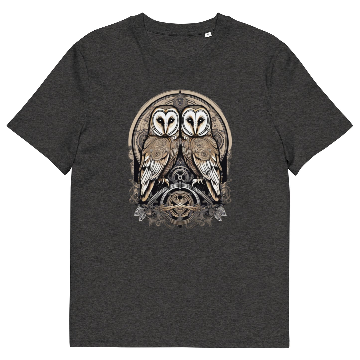 Two Barn Owls design - Unisex fitted cotton T-Shirt