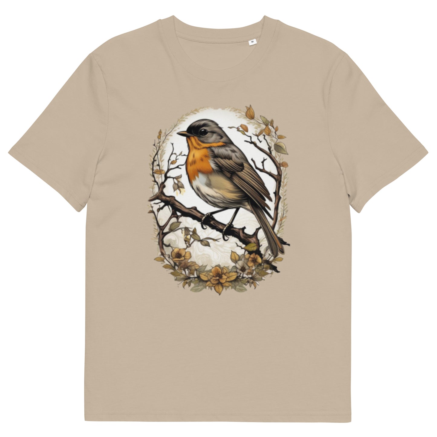 Red Robin bird design - Unisex fitted cotton T-Shirt