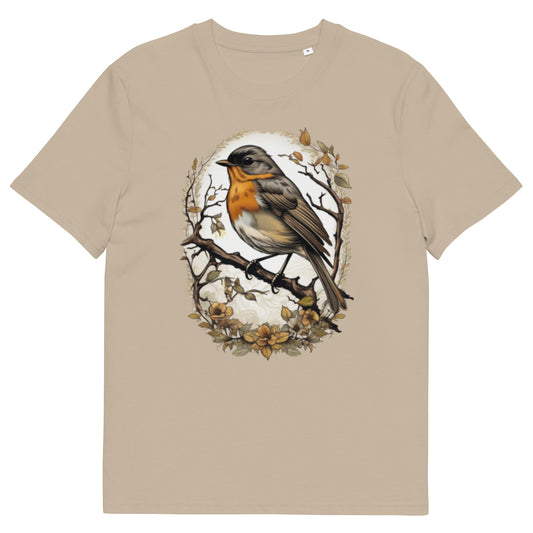 Red Robin bird design - Unisex fitted cotton T-Shirt