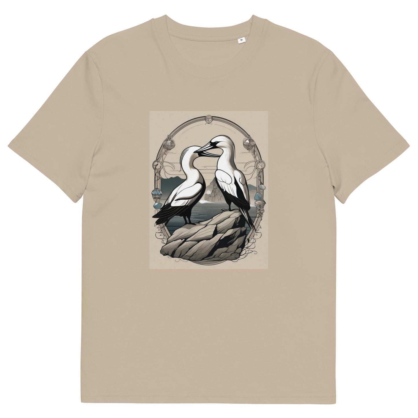 Gannets on the rocks design - Unisex fitted cotton T-Shirt