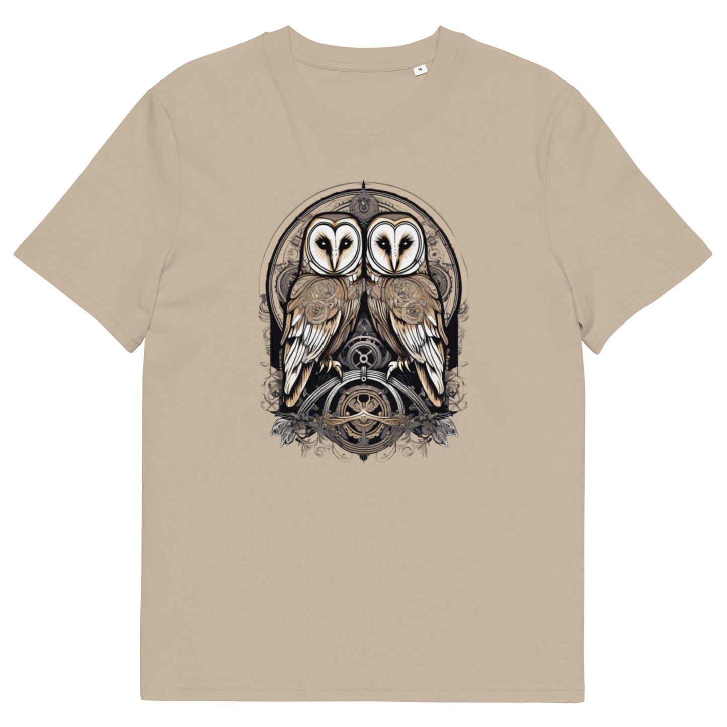 Two Barn Owls design - Unisex fitted cotton T-Shirt