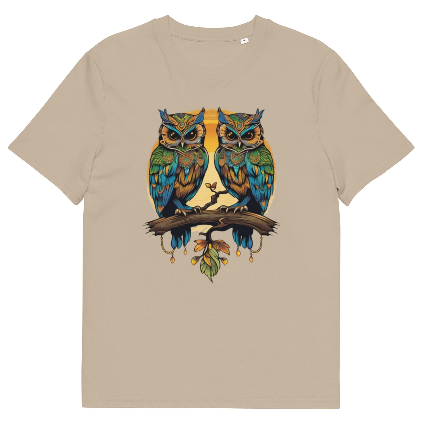 Two little owls design - Unisex fitted cotton T-Shirt