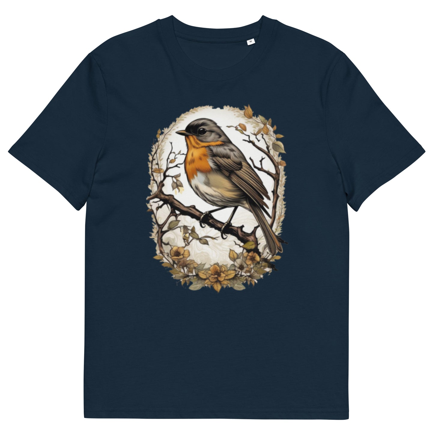 Red Robin bird design - Unisex fitted cotton T-Shirt