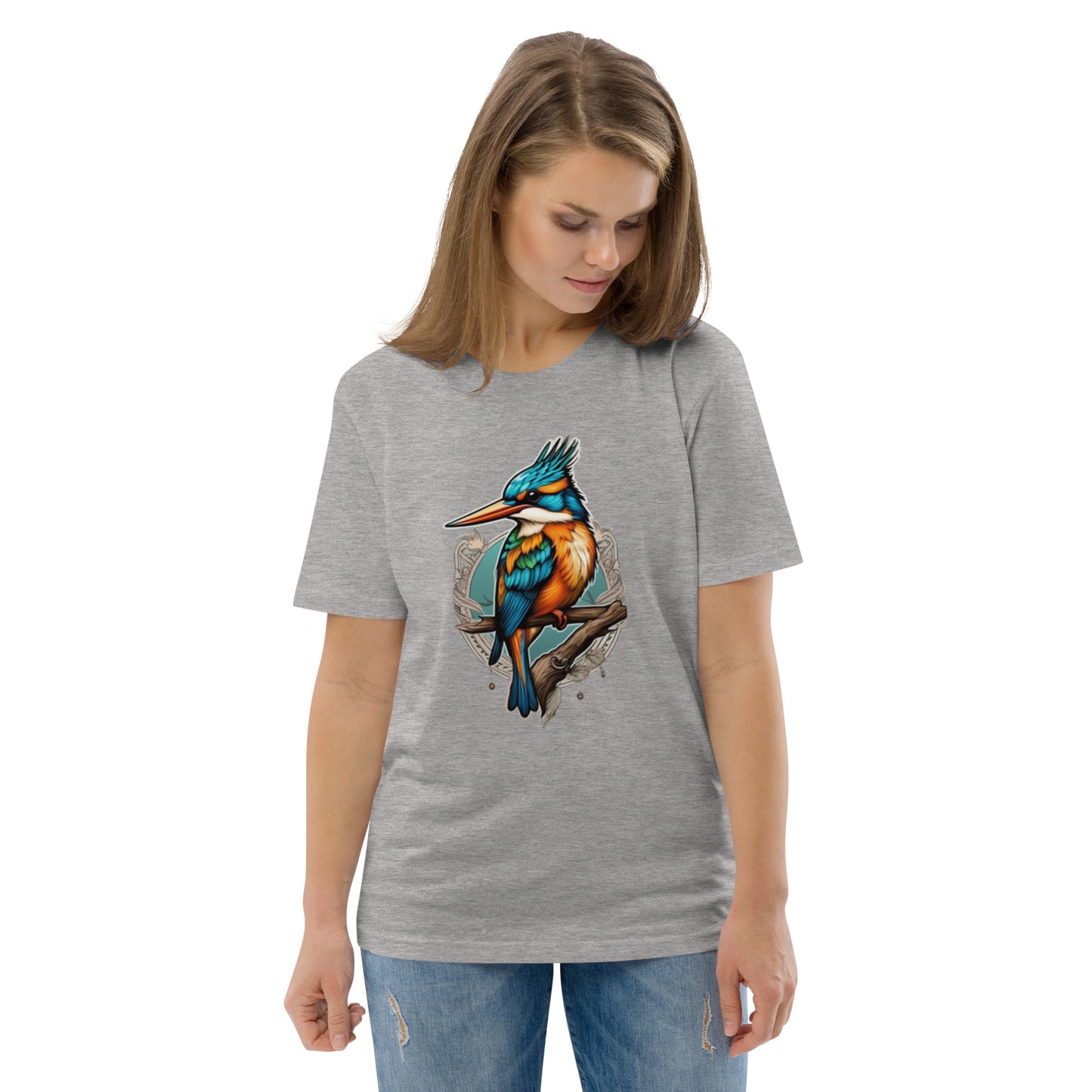 The lone Kingfisher design - Unisex fitted cotton T-Shirt