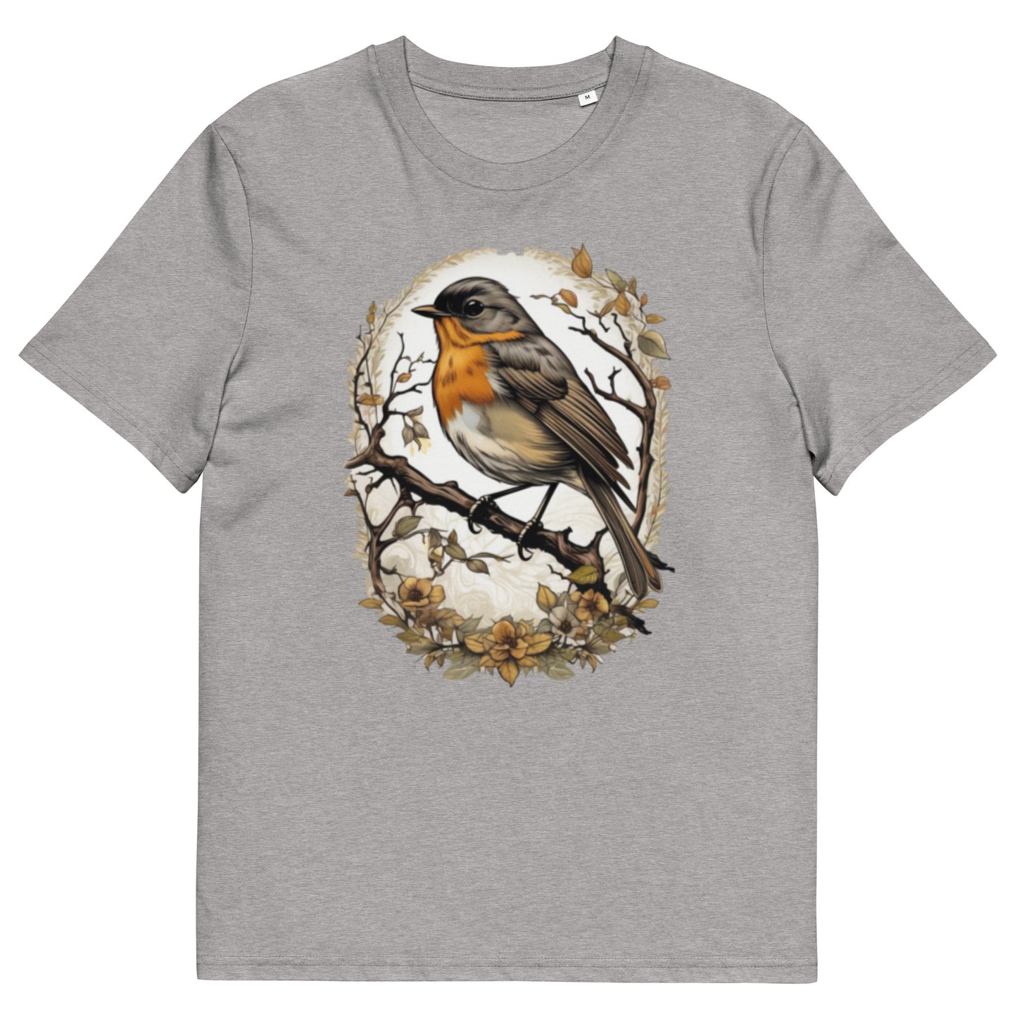 Red Robin bird design - Unisex fitted cotton T-Shirt