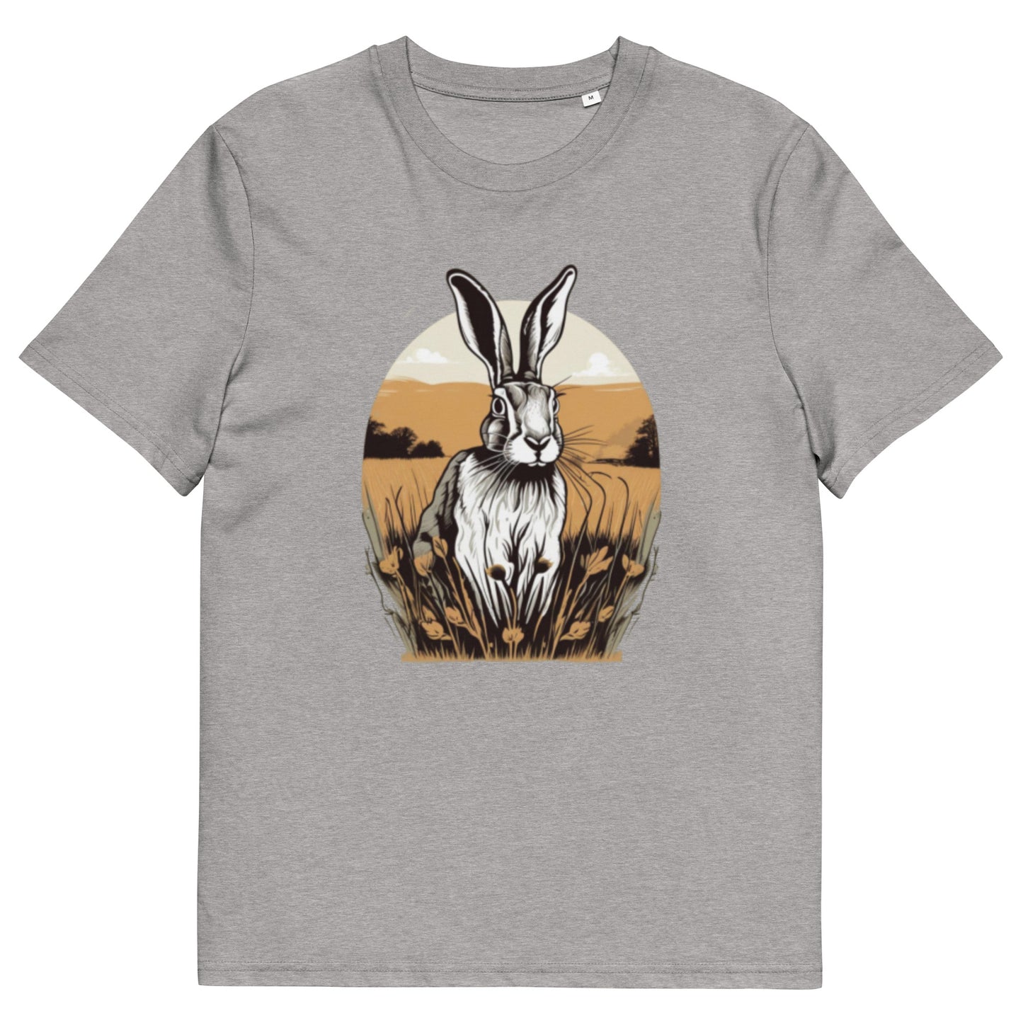Brown Hare design - Unisex fitted cotton T-Shirt