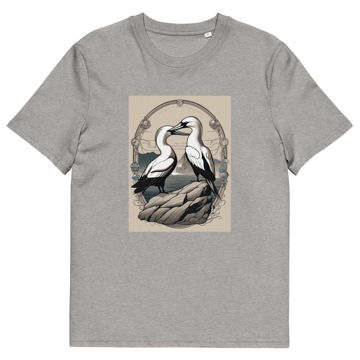 Gannets on the rocks design - Unisex fitted cotton T-Shirt