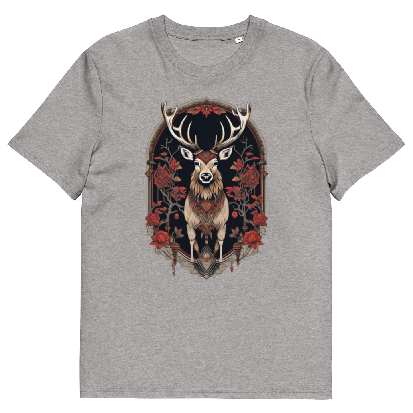 Red Deer Stag design - Unisex fitted cotton T-Shirt