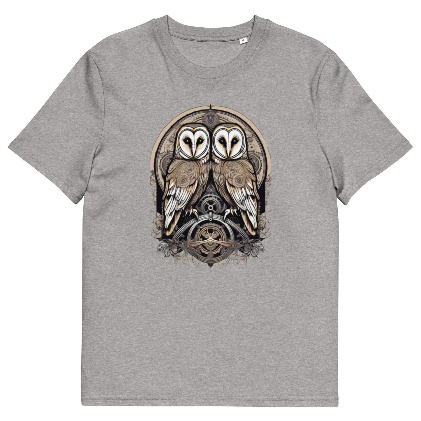Two Barn Owls design - Unisex fitted cotton T-Shirt