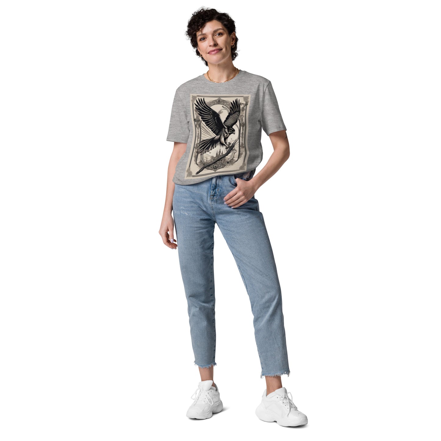 Sparrow hawk design - Unisex fitted cotton T-Shirt