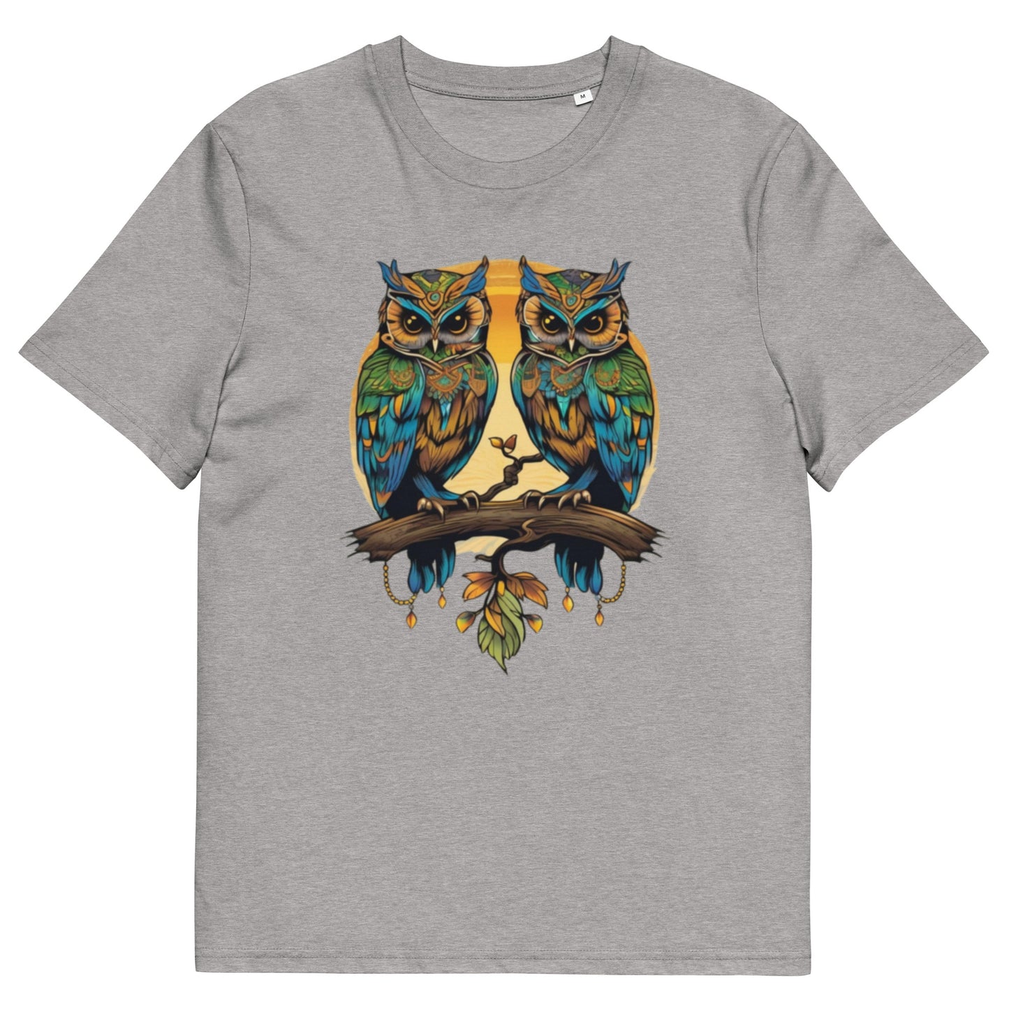 Two little owls design - Unisex fitted cotton T-Shirt