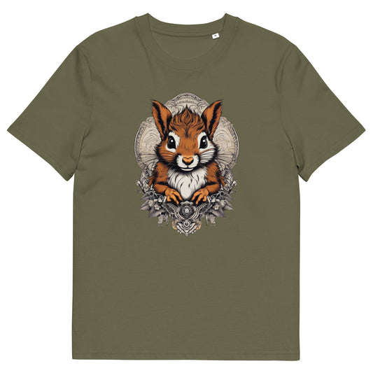 Red Squirrel design - Unisex fitted cotton T-Shirt
