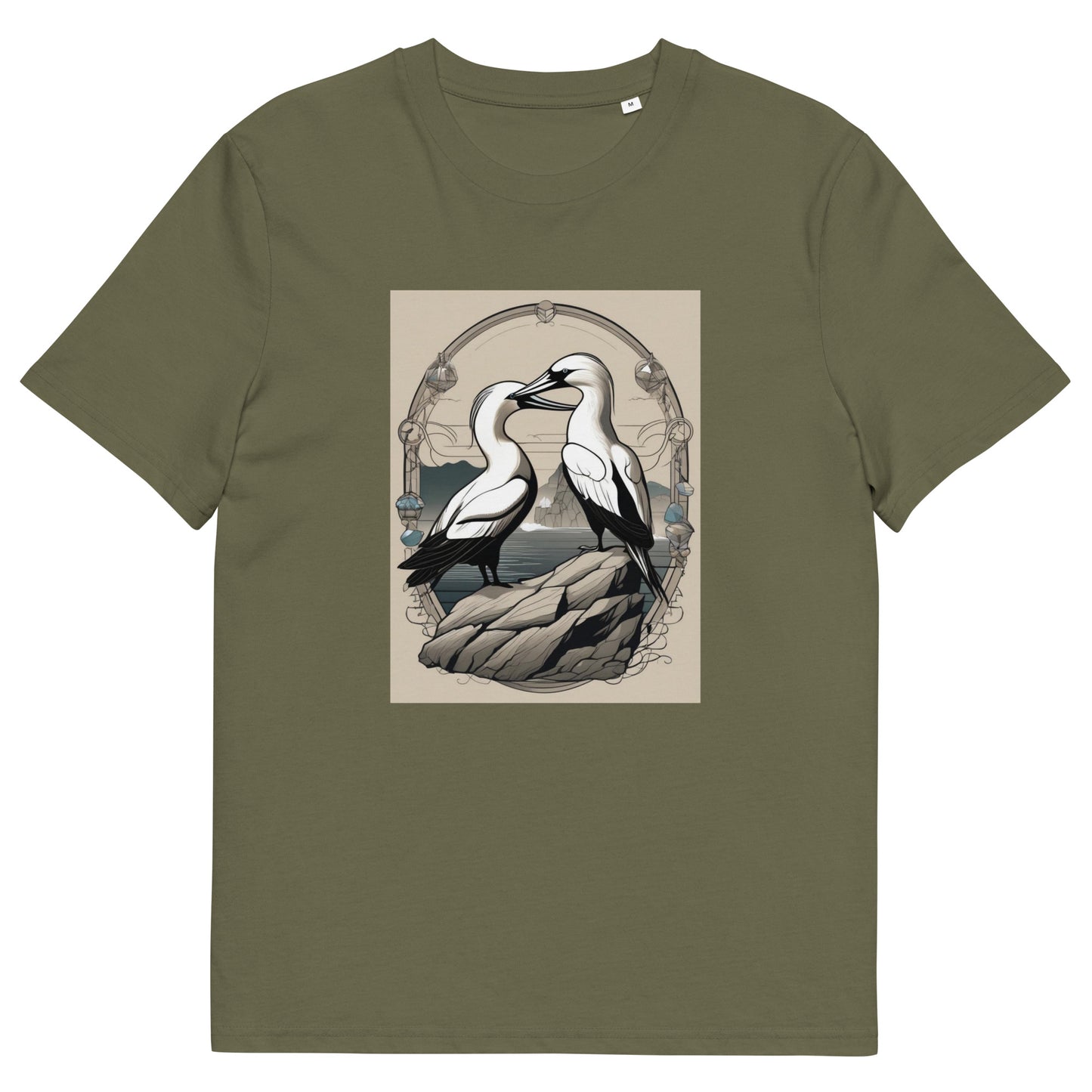 Gannets on the rocks design - Unisex fitted cotton T-Shirt