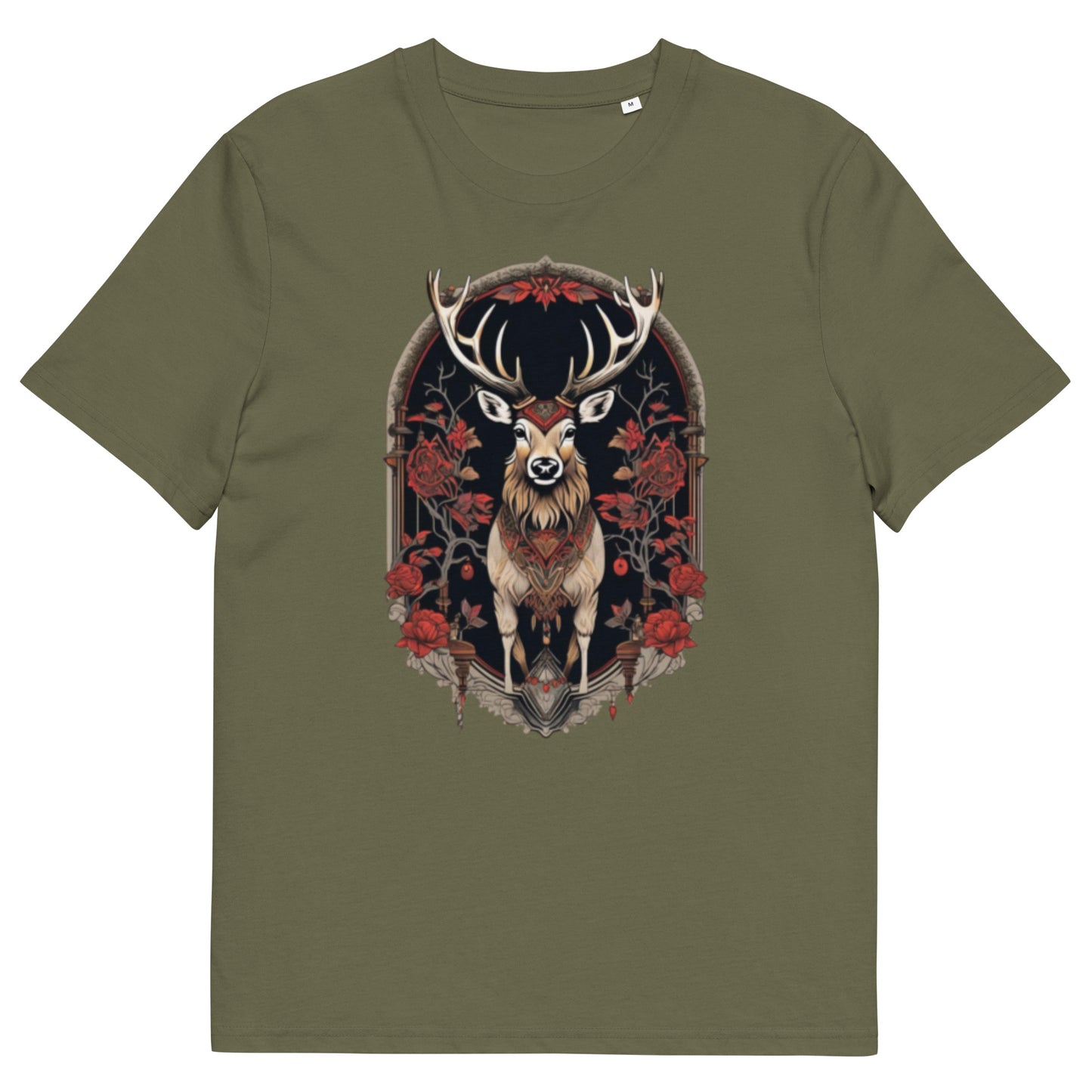 Red Deer Stag design - Unisex fitted cotton T-Shirt