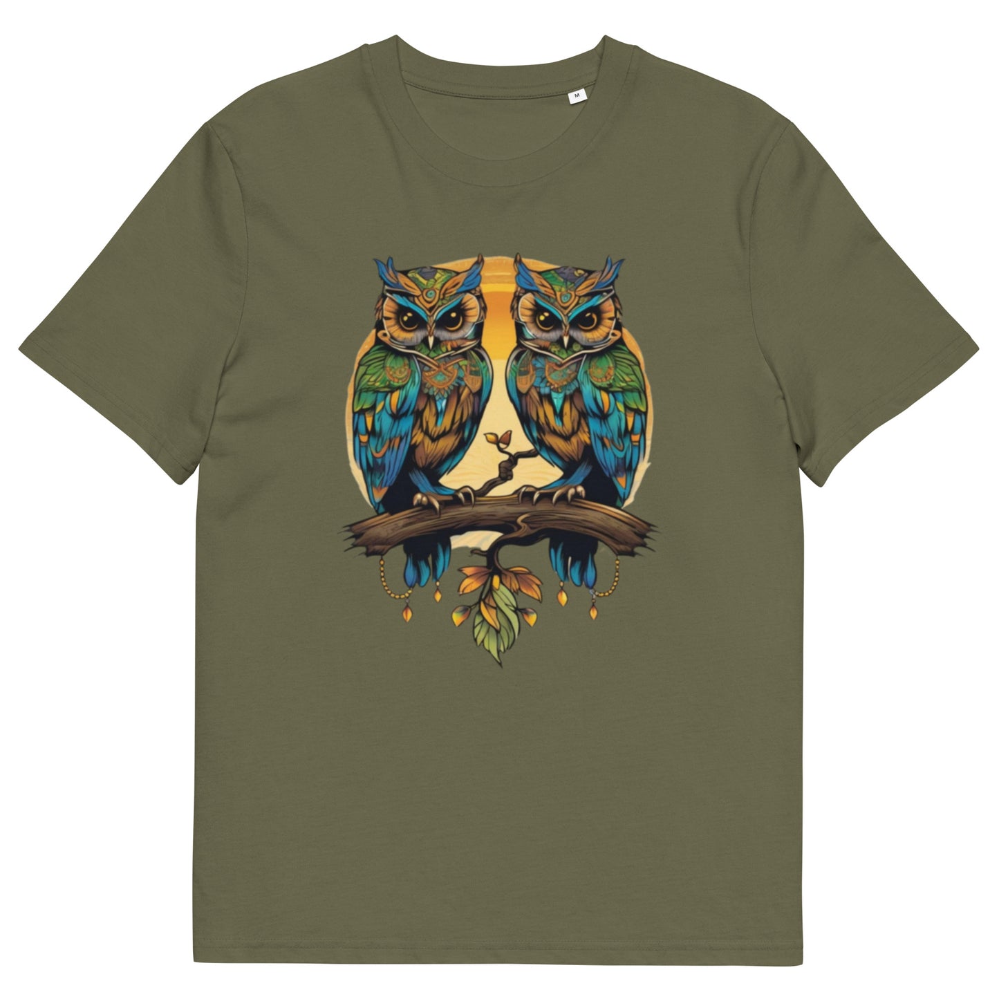 Two little owls design - Unisex fitted cotton T-Shirt