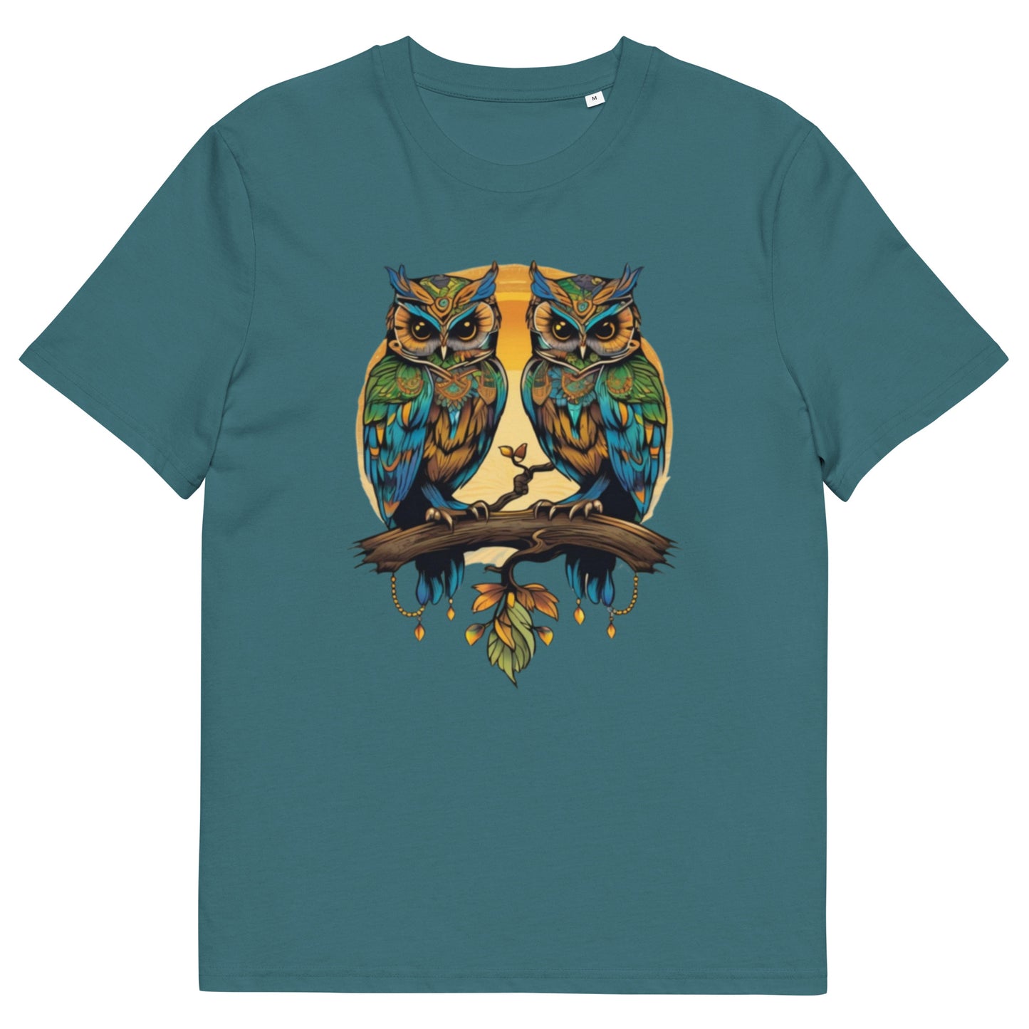 Two little owls design - Unisex fitted cotton T-Shirt