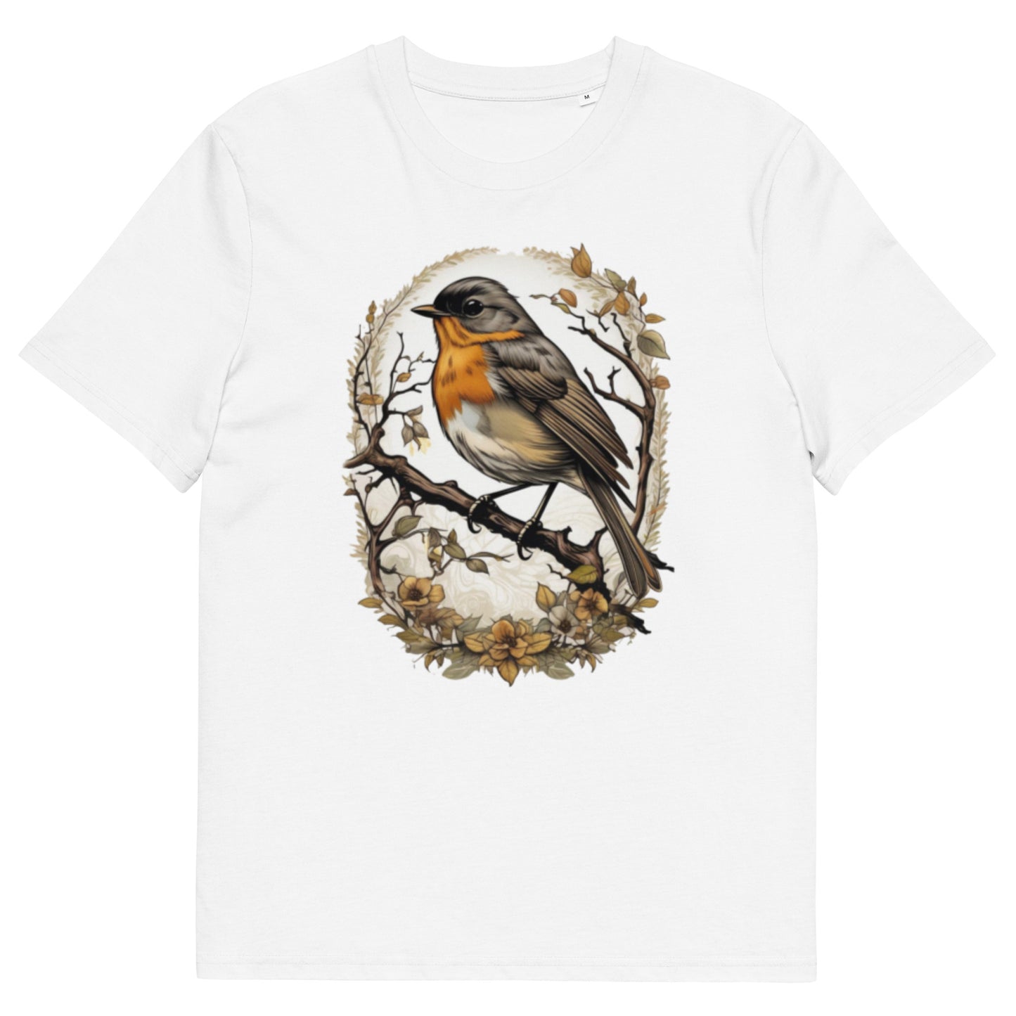 Red Robin bird design - Unisex fitted cotton T-Shirt